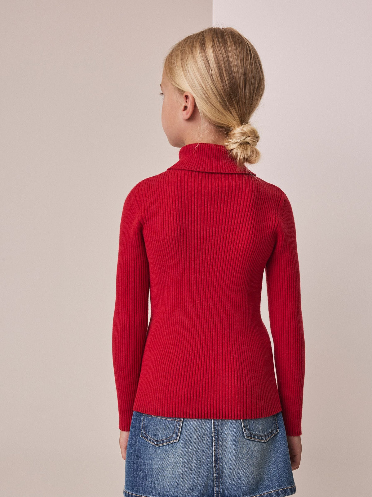 Red Roll Neck Jumper (3-16yrs)