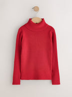 Red Roll Neck Jumper (3-16yrs)