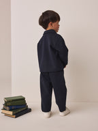 Navy Smart Jacket Top & Trousers Set 3 Piece (3mths-7yrs)