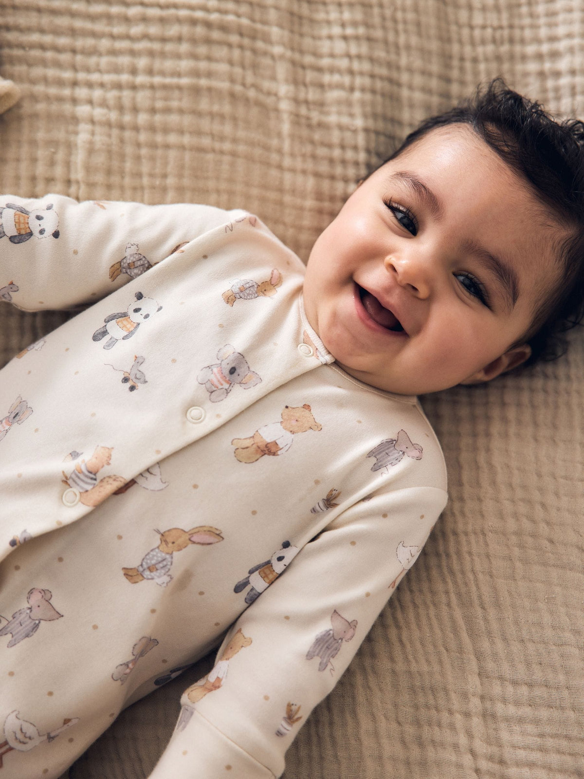 Neutral Animal Baby Sleepsuits 3 Pack (0-2yrs)