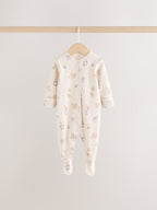 Neutral Animal Baby Sleepsuits 3 Pack (0-2yrs)