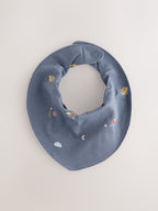 Blue Mini Character Baby Dribble Bibs 5 Pack