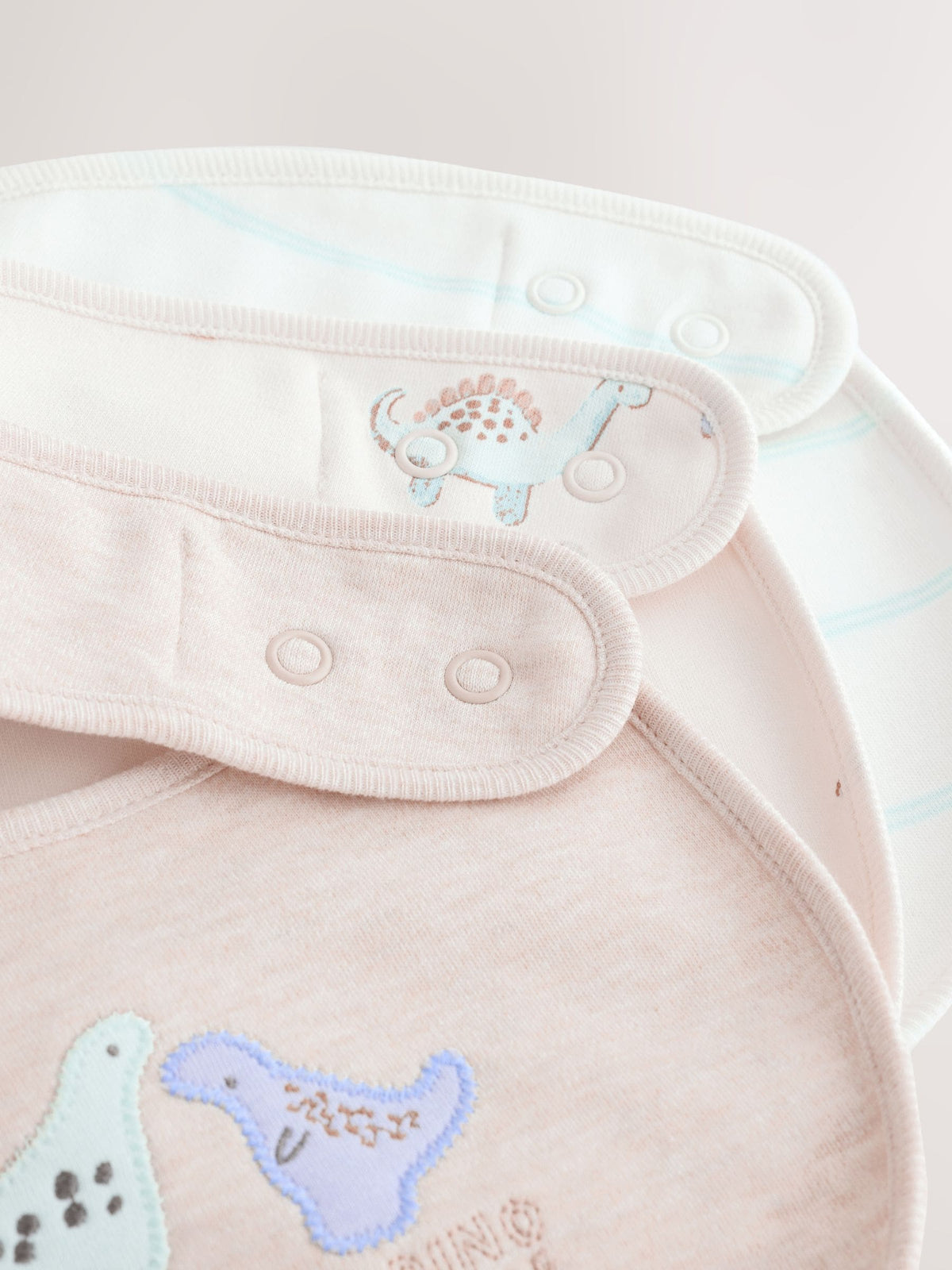 Neutral Dinosaur Baby Bibs 3 Pack