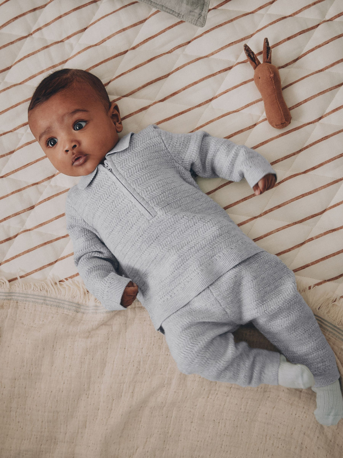 Grey Knitted Jumper and Leggings Baby Set (0mths-2yrs)