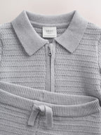 Grey Knitted Jumper and Leggings Baby Set (0mths-2yrs)