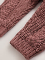 Chocolate Brown Cable Knit Jumper and Leggings Set (0mths-2yrs)