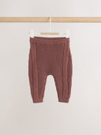 Chocolate Brown Cable Knit Jumper and Leggings Set (0mths-2yrs)