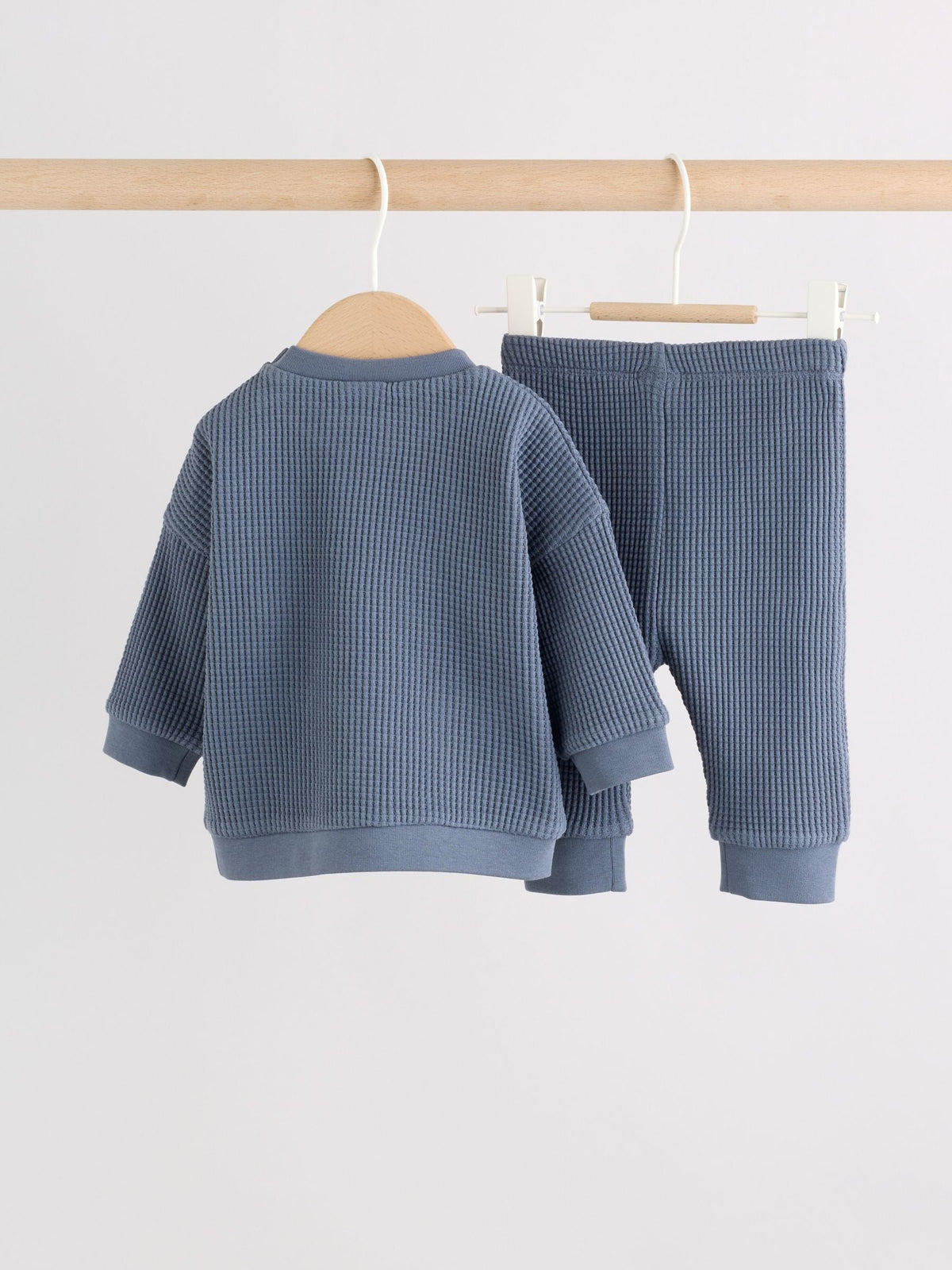 Blue Textured Top and Legging Baby Set (0mths-2yrs)