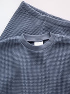 Blue Textured Top and Legging Baby Set (0mths-2yrs)