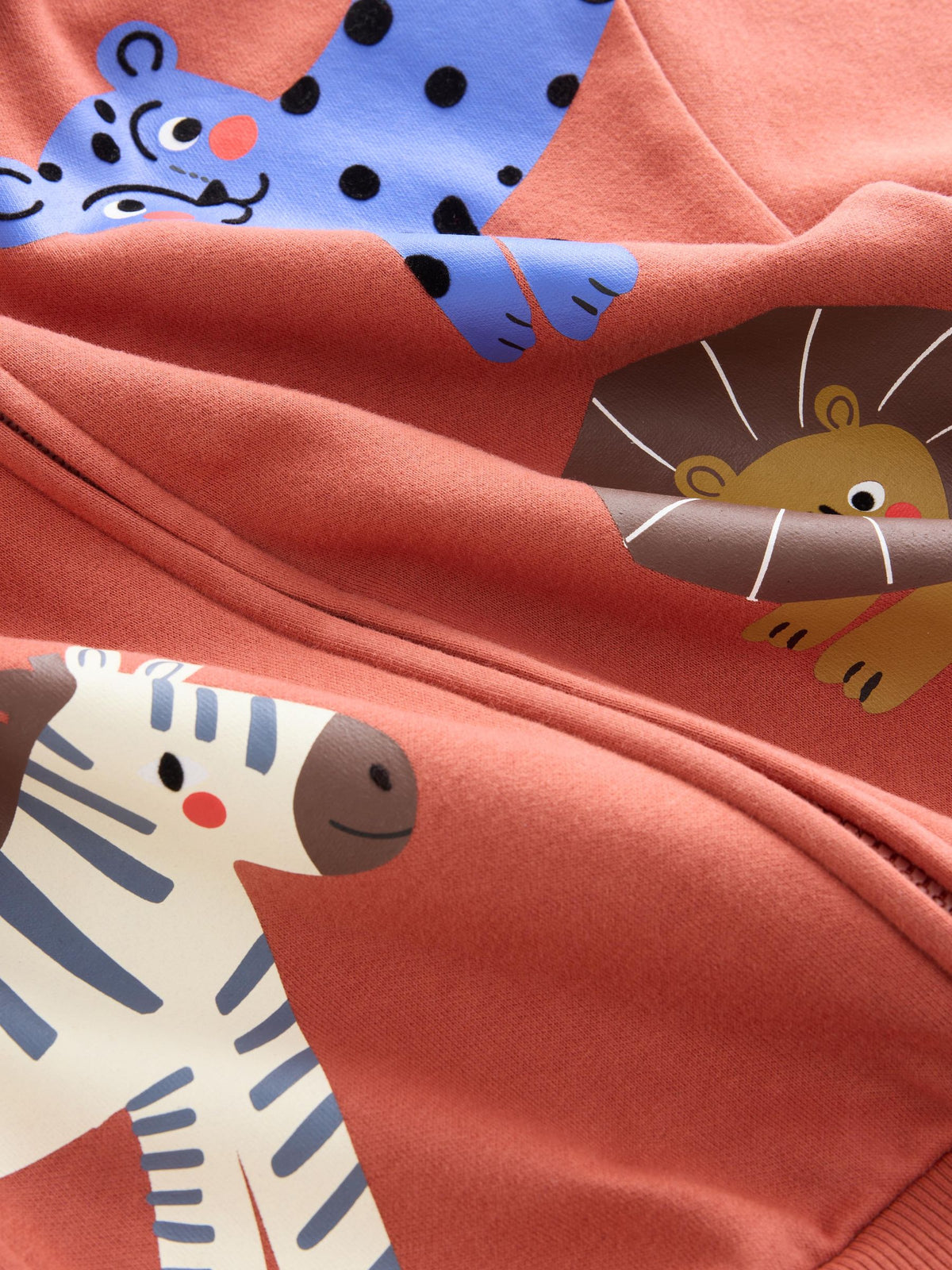 Tan Brown Printed Zip Up Hoodie (3mths-7yrs)
