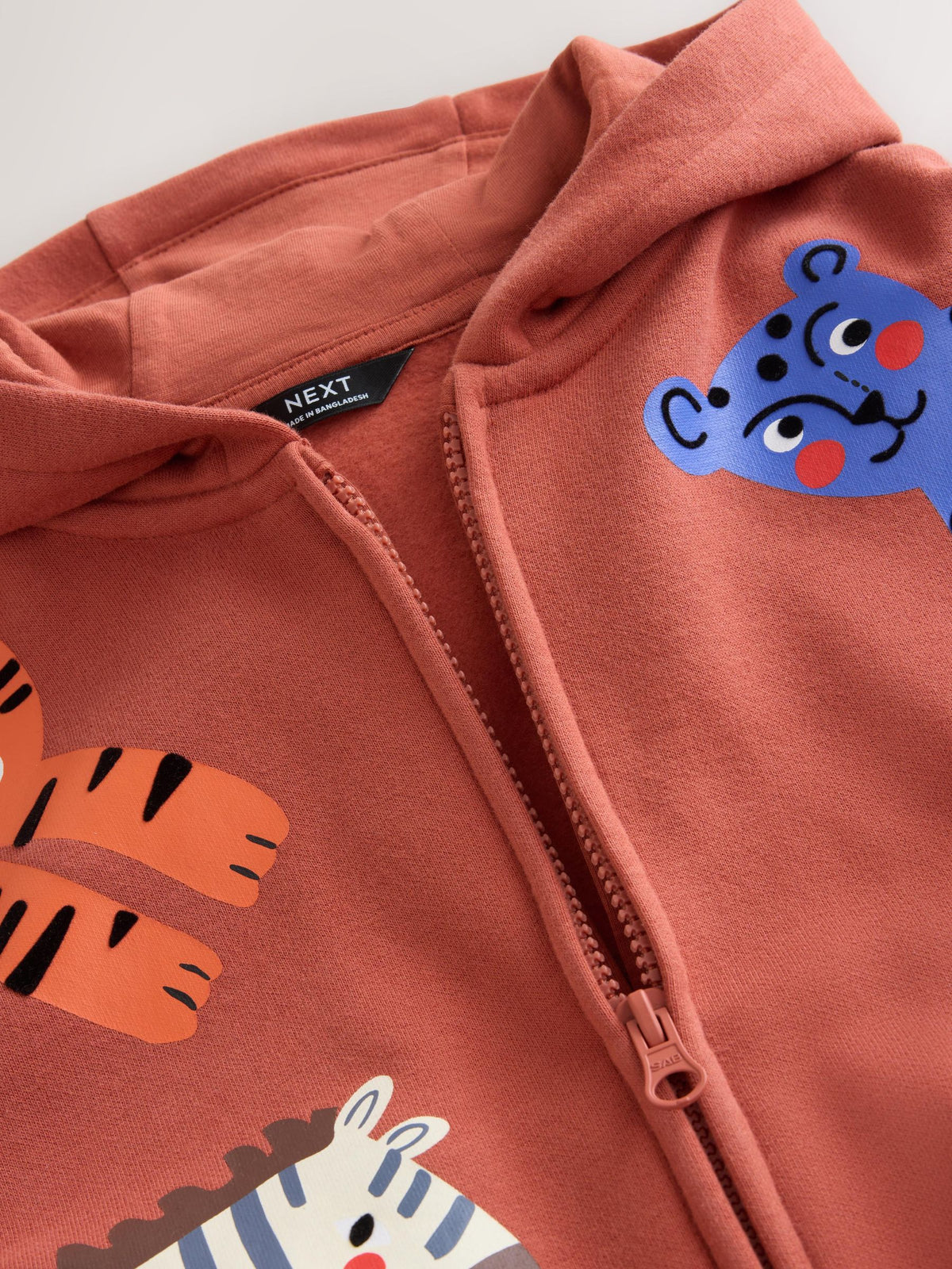 Tan Brown Printed Zip Up Hoodie (3mths-7yrs)