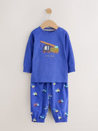 Brown/Yellow/Blue Diggers Oversized Pyjamas 3 Pack (9mths-8yrs)