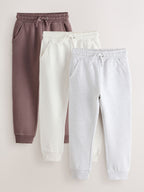 Multi Brown 3 Pack Soft Jersey Regular Fit Joggers (3-16yrs)