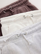 Multi Brown 3 Pack Soft Jersey Regular Fit Joggers (3-16yrs)