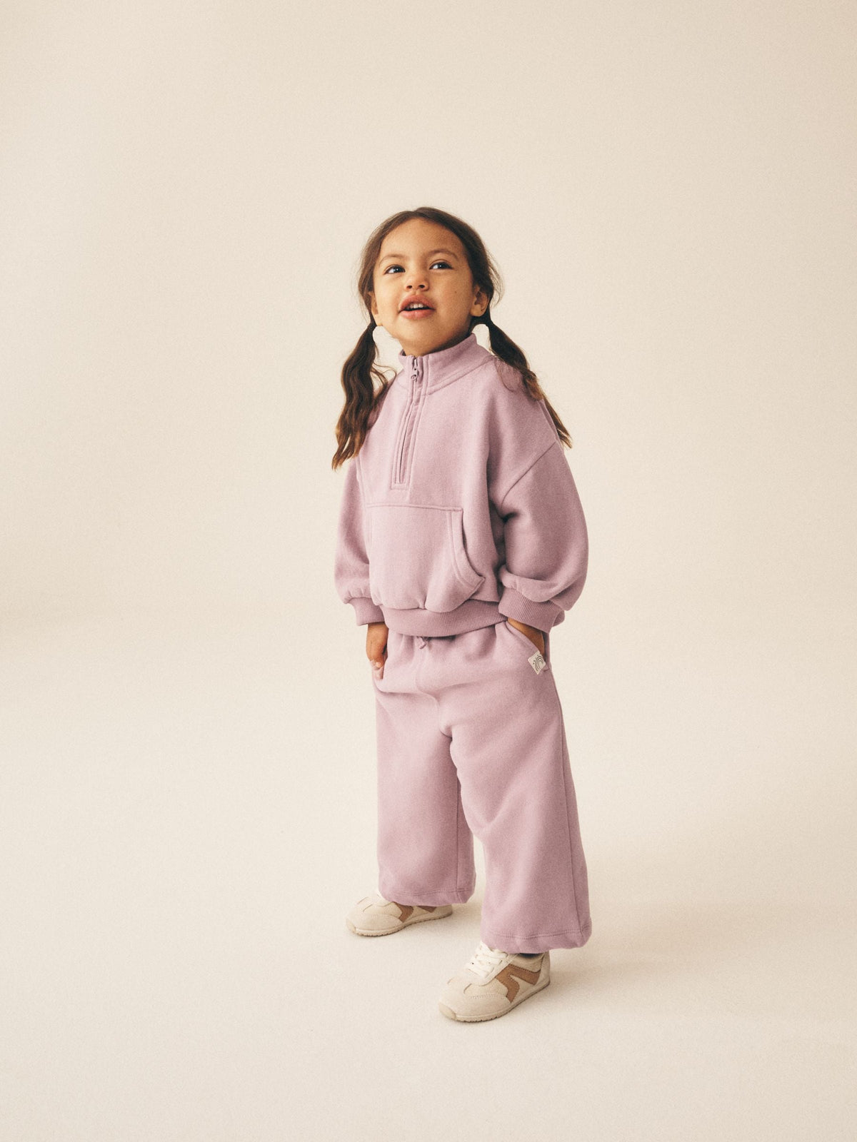 Mauve Purple Quarter Zip Sweatshirt (3mths-7yrs)