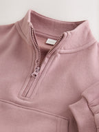 Mauve Purple Quarter Zip Sweatshirt (3mths-7yrs)