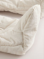 Cream Little One Back Slogan Quilted Nylon Pramsuit