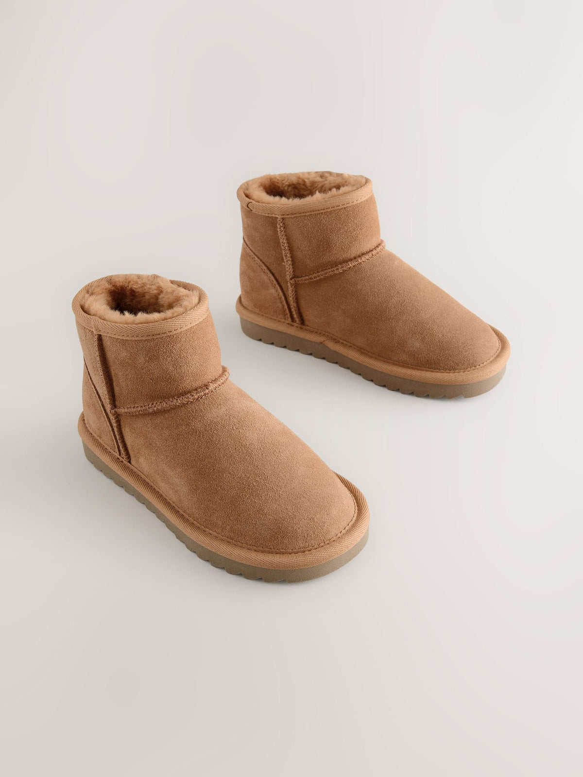 Tan Brown Water Repellant Suede Pull On Boots