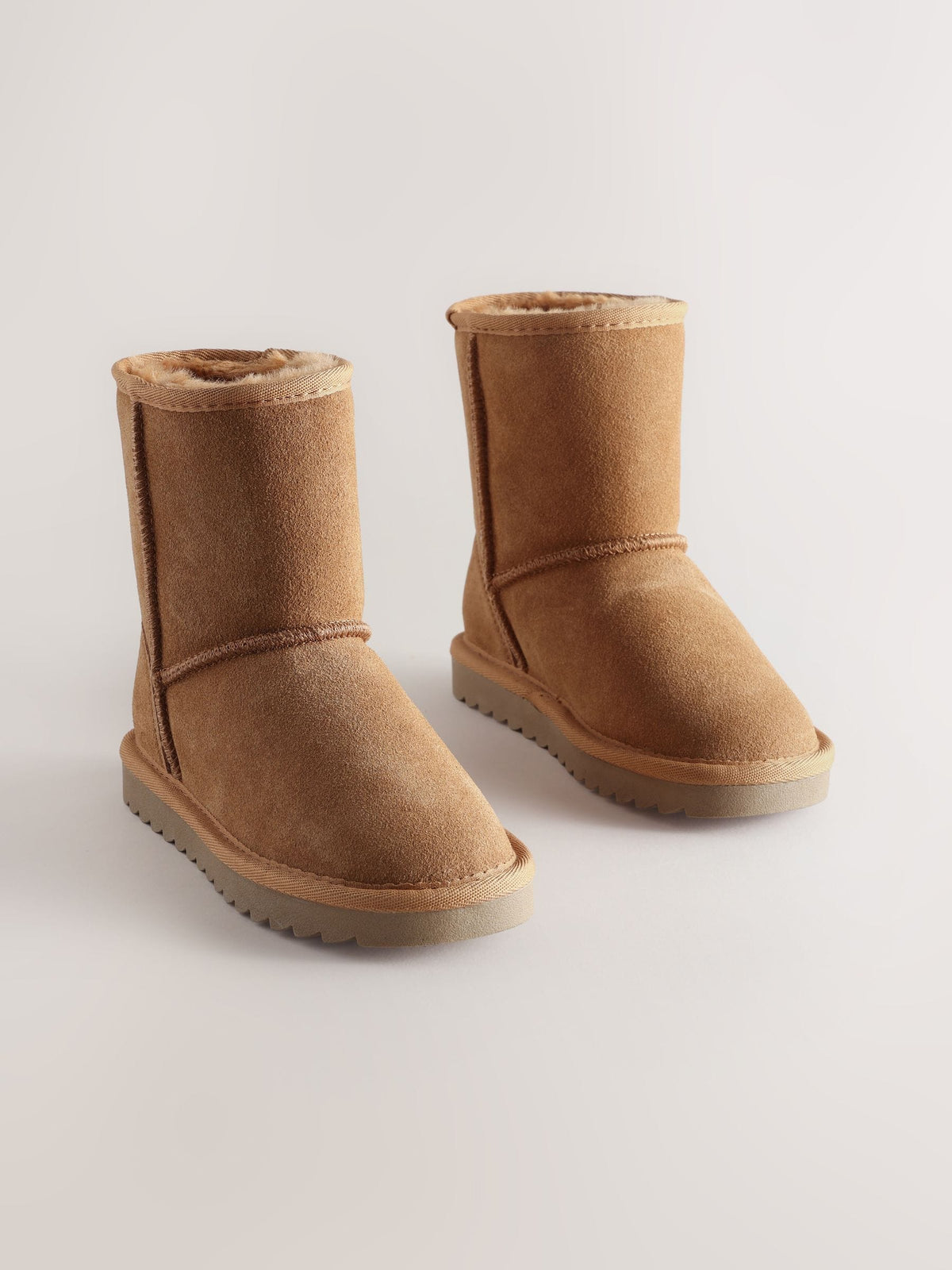 Tan Brown Tall Suede Pull On Boots