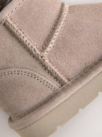 Mink Brown Standard Fit (F) Water Repellent Suede Pull On Boots