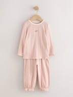Pink Pointelle Jogger Pyjamas 2 Pack (9mths-12yrs)