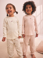 Pink Pointelle Jogger Pyjamas 2 Pack (9mths-12yrs)