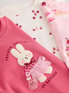 Pink Snuggle Pyjamas 3 Pack (9mths-12yrs)