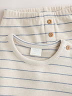 Blue/Cream Stripe Top and Leggings Baby Set (0mths-2yrs)
