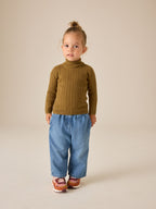 Olive Green Roll Neck Jumper (3mths-10yrs)