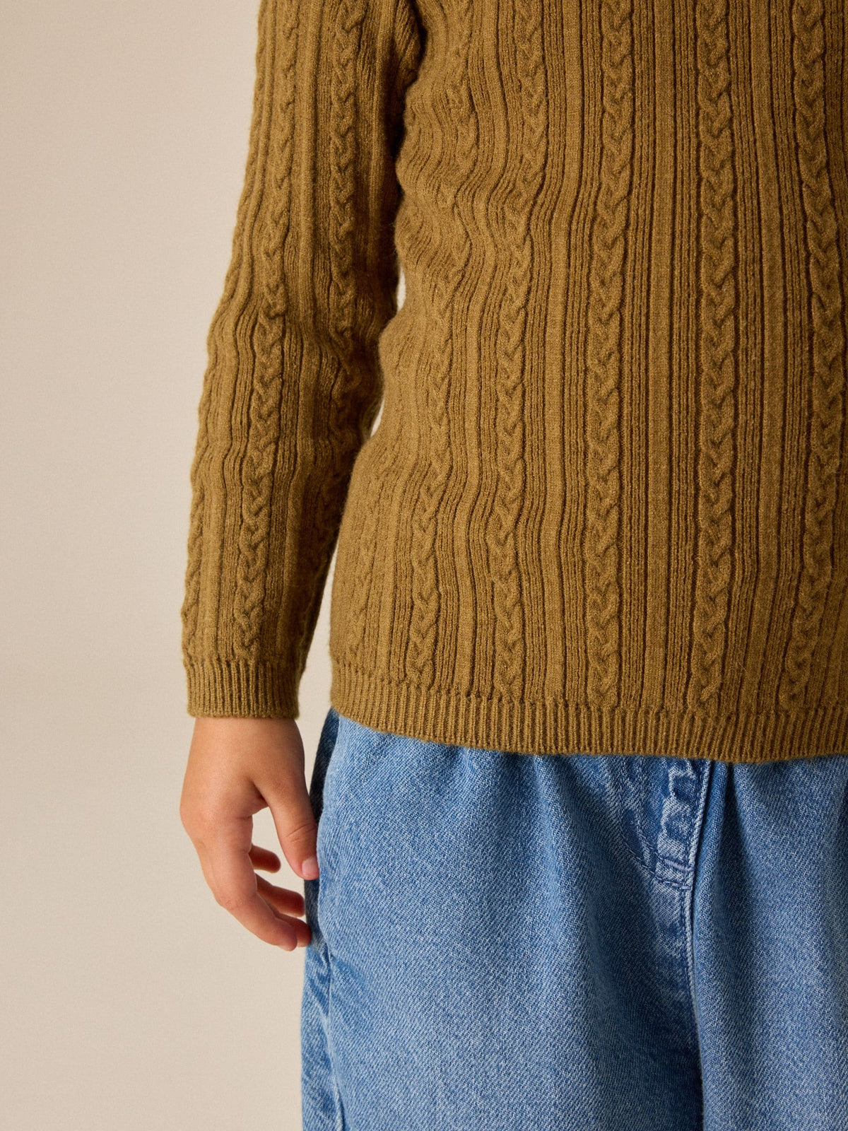 Olive Green Roll Neck Jumper (3mths-10yrs)