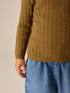 Olive Green Roll Neck Jumper (3mths-10yrs)