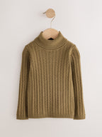 Olive Green Roll Neck Jumper (3mths-10yrs)