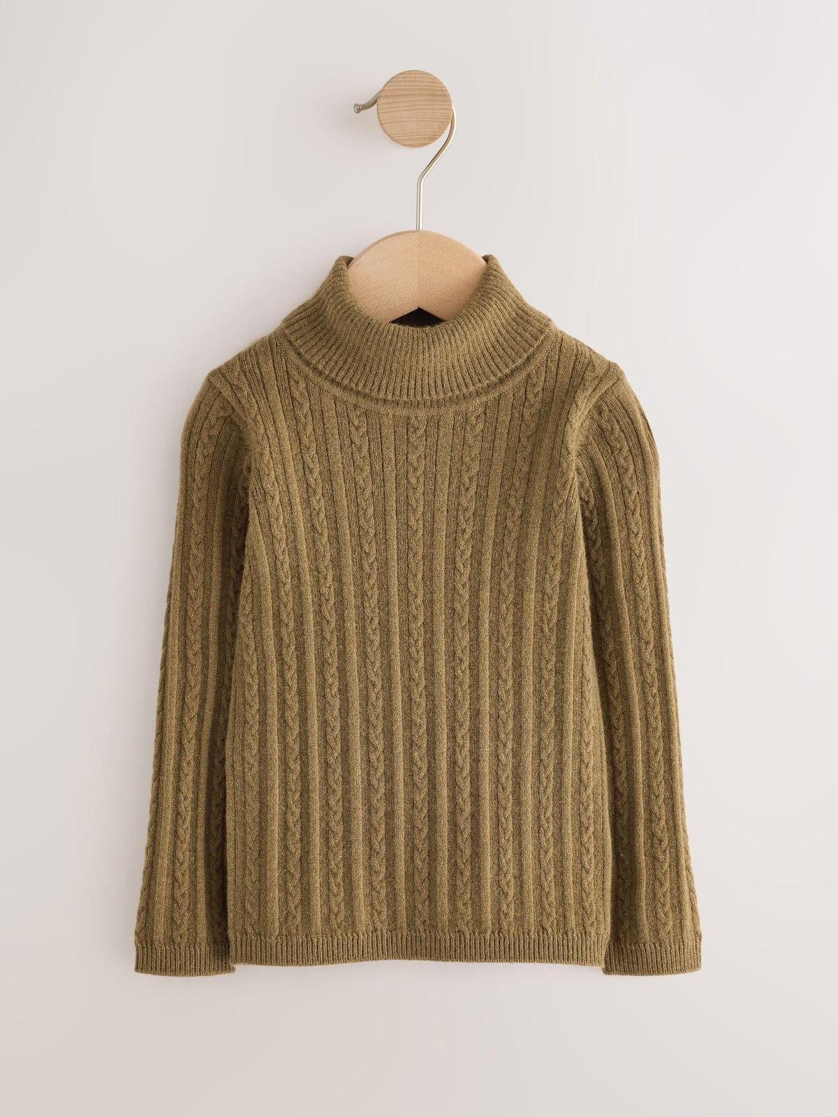 Olive Green Roll Neck Jumper (3mths-10yrs)