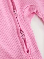 Pink Two Way Zip Baby Sleepsuits 3 Pack (0-2yrs)