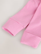 Pink Two Way Zip Baby Sleepsuits 3 Pack (0-2yrs)