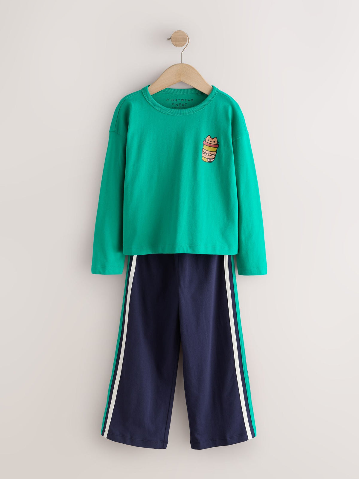 Green/Pink Wide Long Leg Pyjamas 3 Pack (3-16yrs)