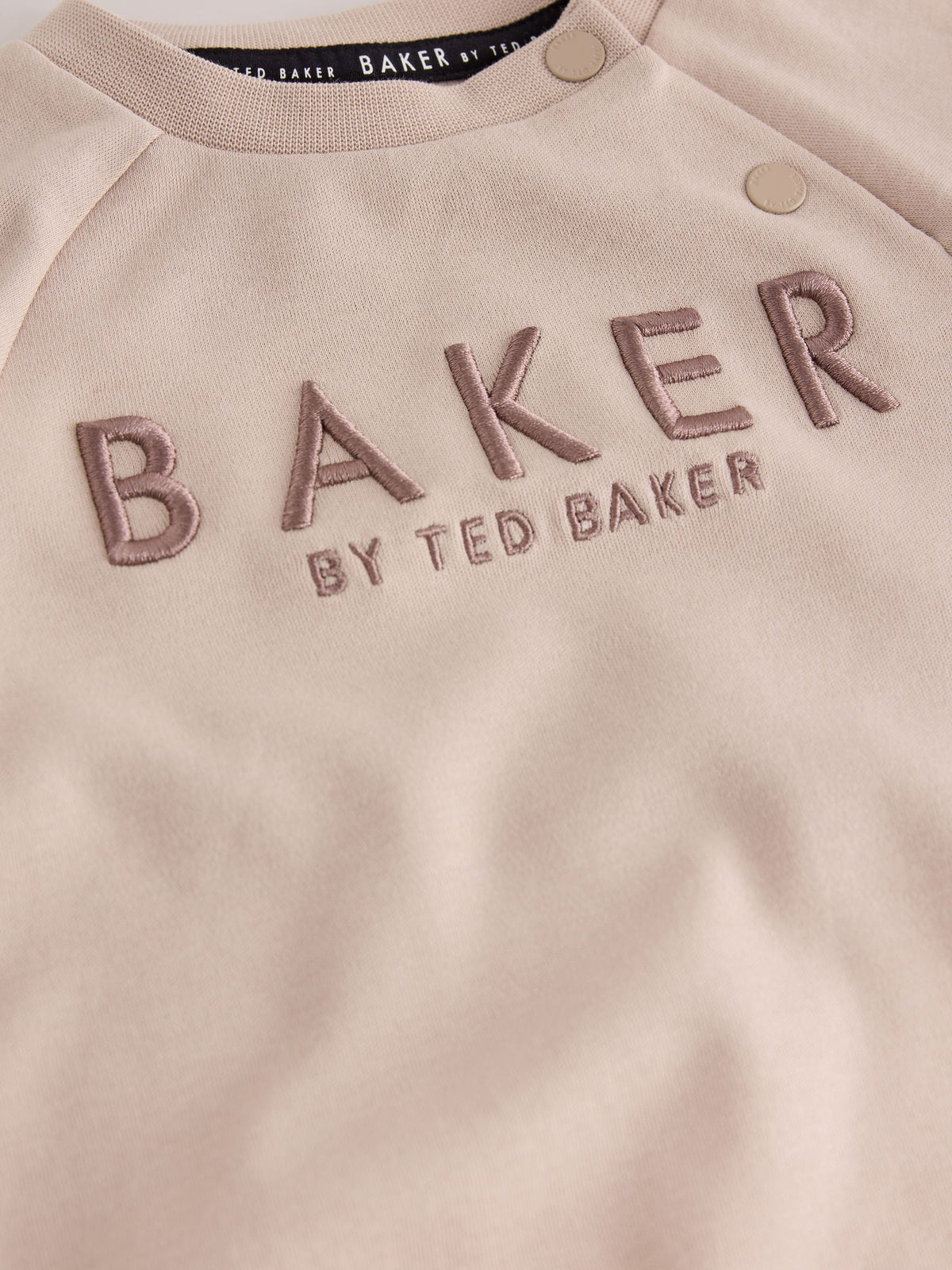 Baker by Ted Baker Green/Ecru Romper and Hat 3 Piece Set