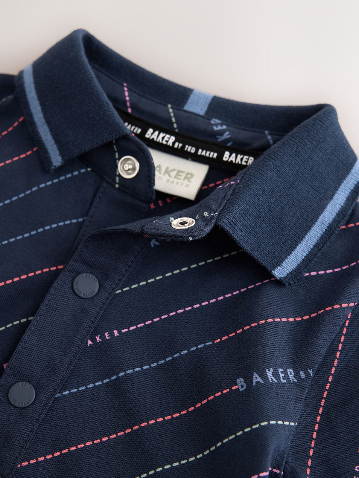 Baker by Ted Baker Navy All Over Print Polo Romper