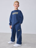 Baker by Ted Baker Blue Oversized Sweatshirt and Wide Leg Joggers Set