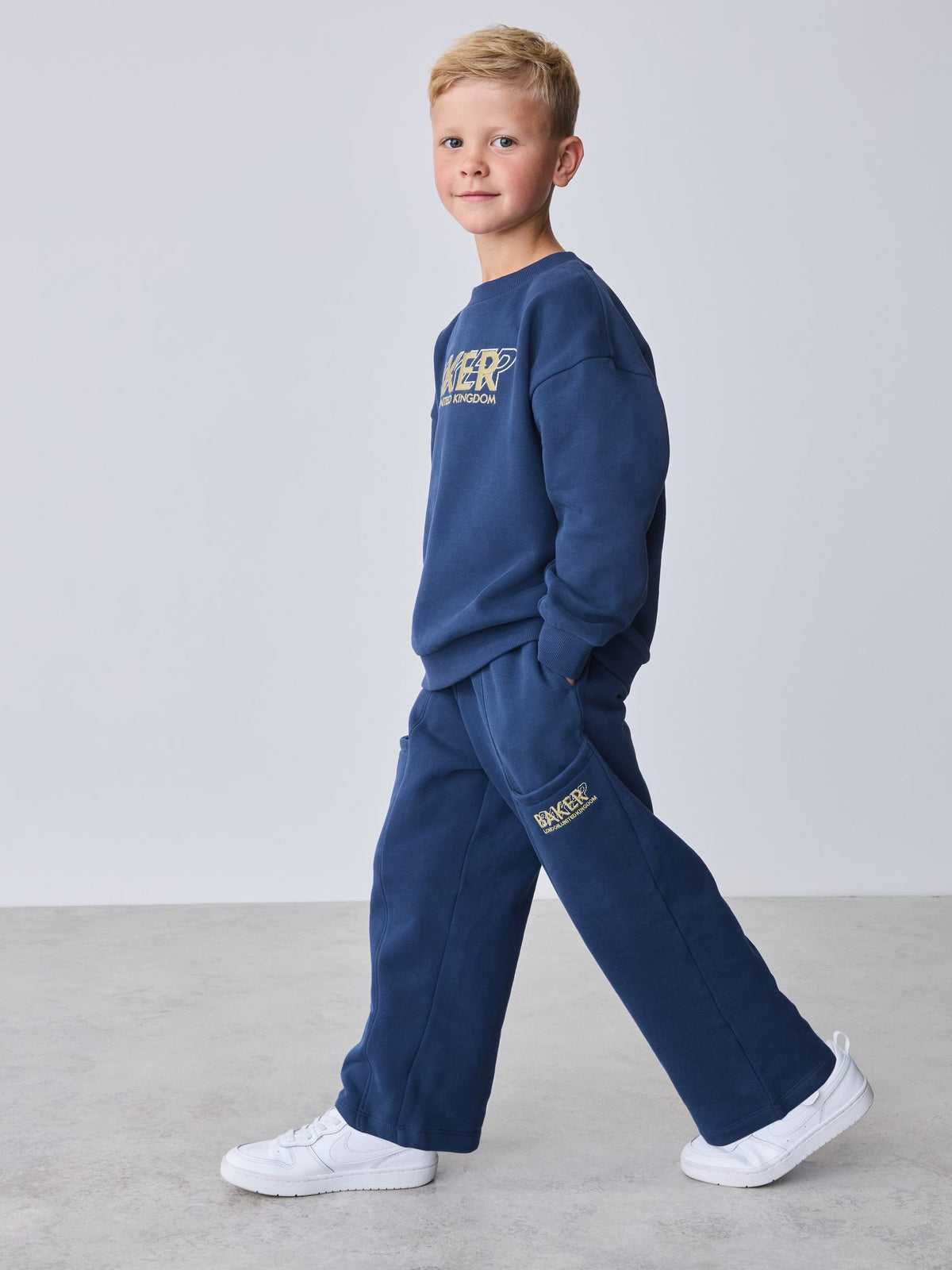 Baker by Ted Baker Blue Oversized Sweatshirt and Wide Leg Joggers Set