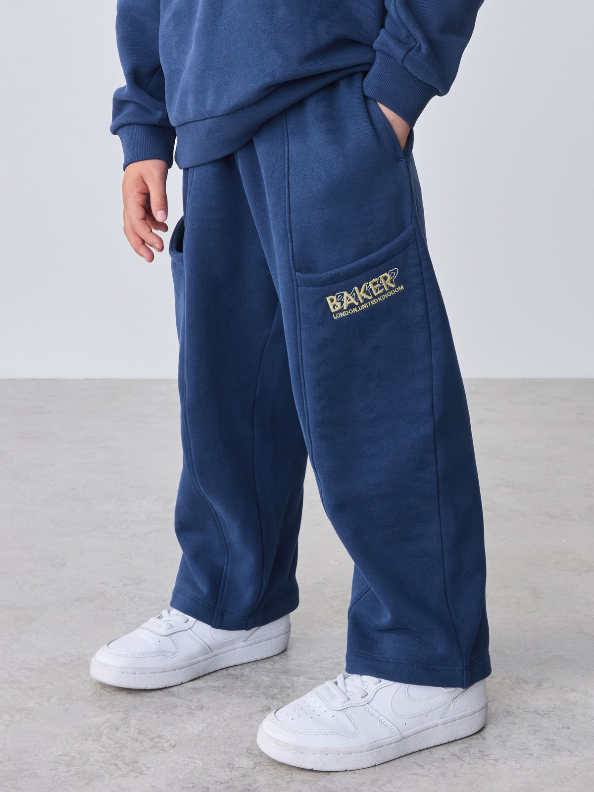 Baker by Ted Baker Blue Oversized Sweatshirt and Wide Leg Joggers Set