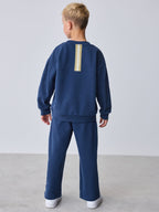 Baker by Ted Baker Blue Oversized Sweatshirt and Wide Leg Joggers Set
