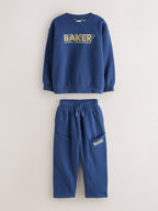 Baker by Ted Baker Blue Oversized Sweatshirt and Wide Leg Joggers Set