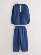 Baker by Ted Baker Blue Oversized Sweatshirt and Wide Leg Joggers Set