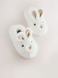 White Bunny Character Mule Slippers