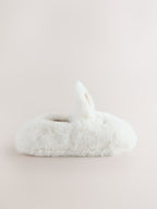 White Bunny Character Mule Slippers
