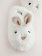 White Bunny Character Mule Slippers