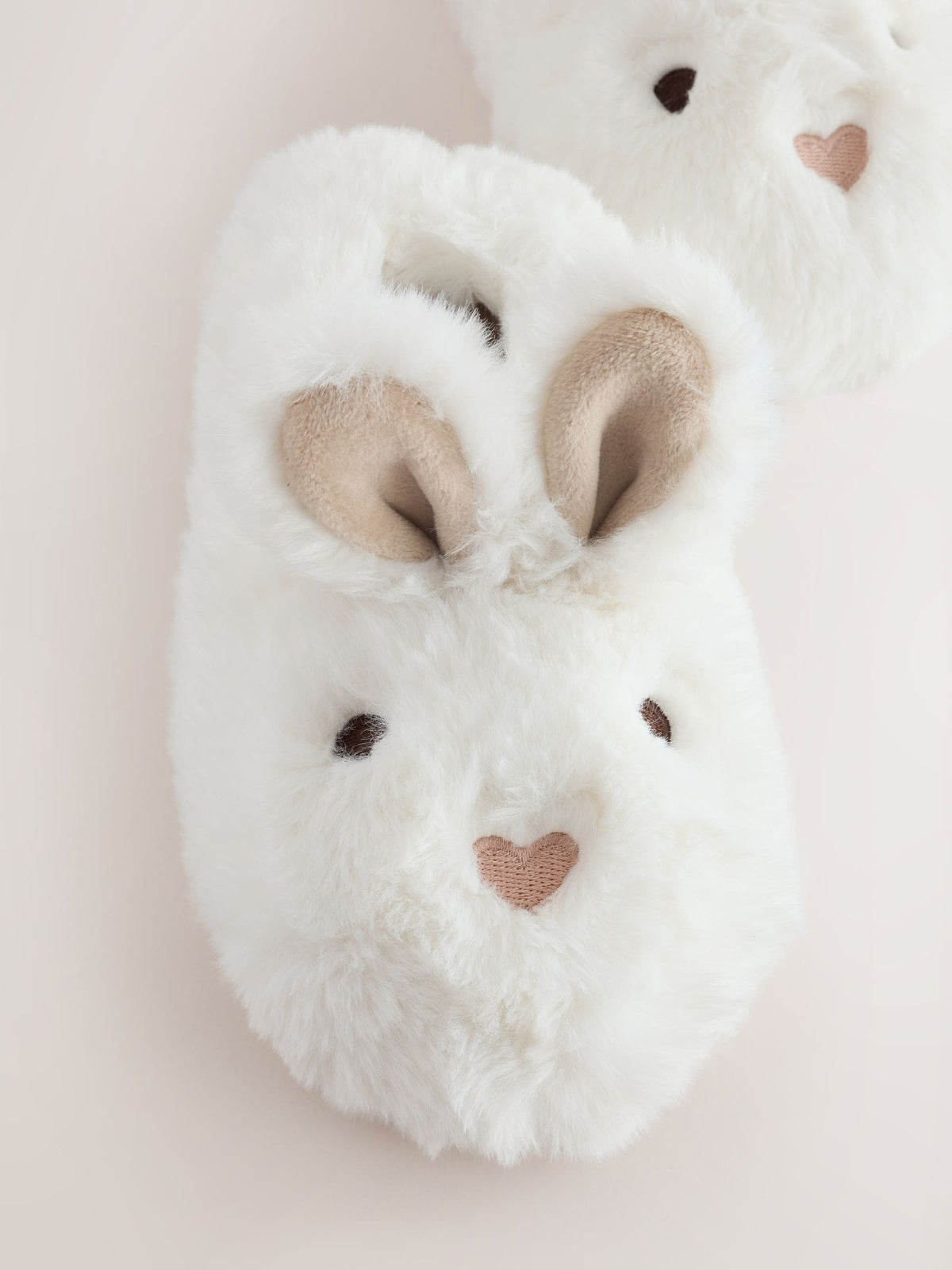 White Bunny Character Mule Slippers