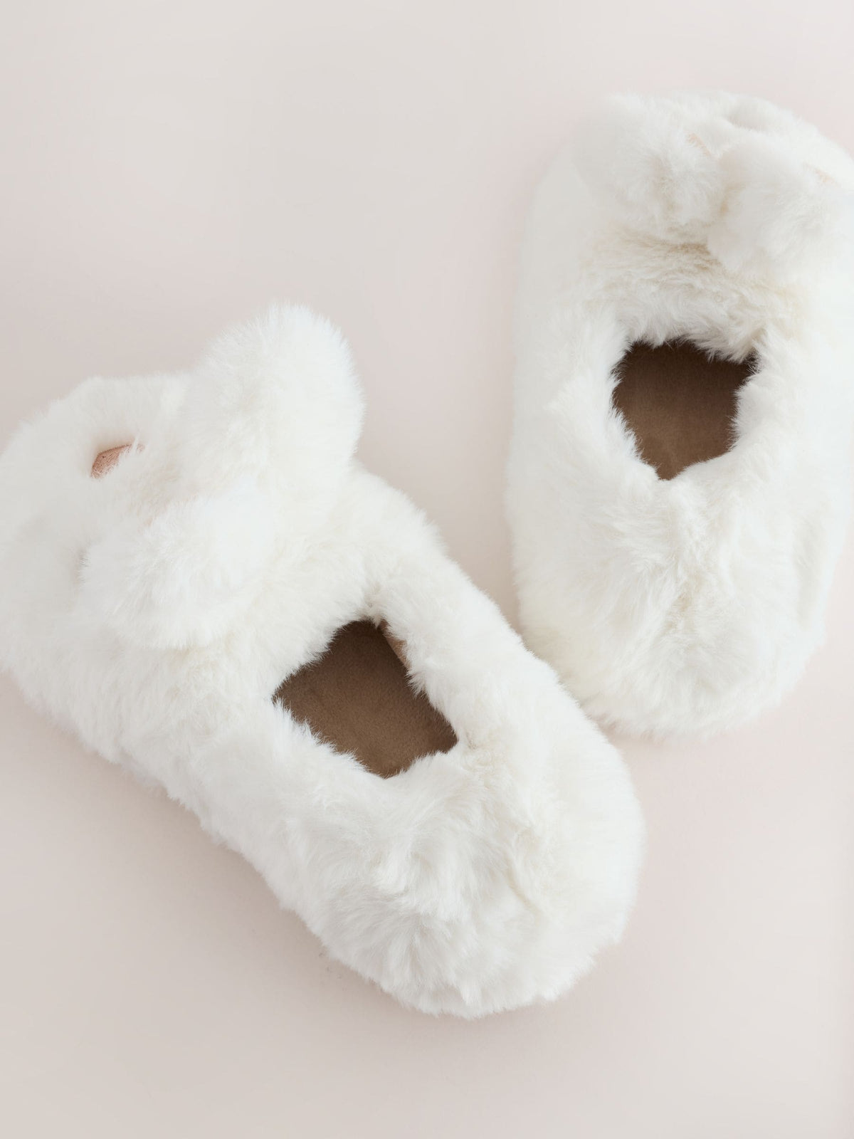 White Bunny Character Mule Slippers