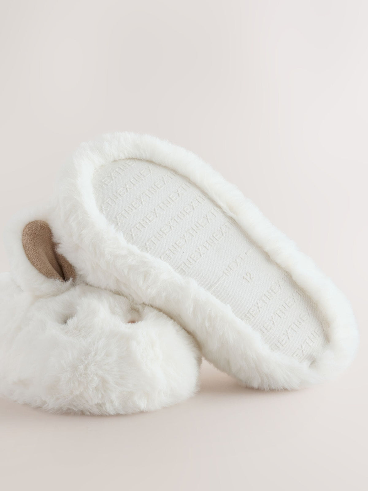 White Bunny Character Mule Slippers